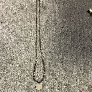 Elegant Silver and Brown Afghanistan coin Pendant Necklace